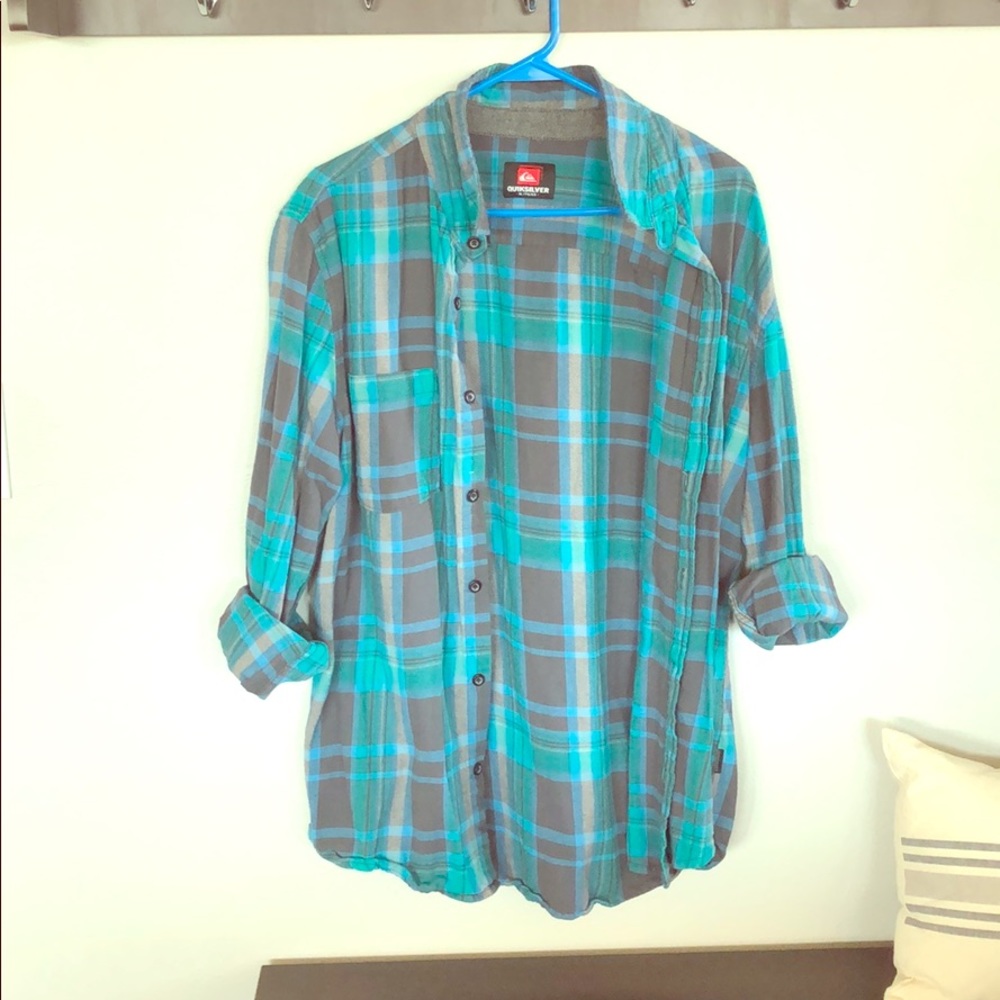 Quicksilver plaid button up